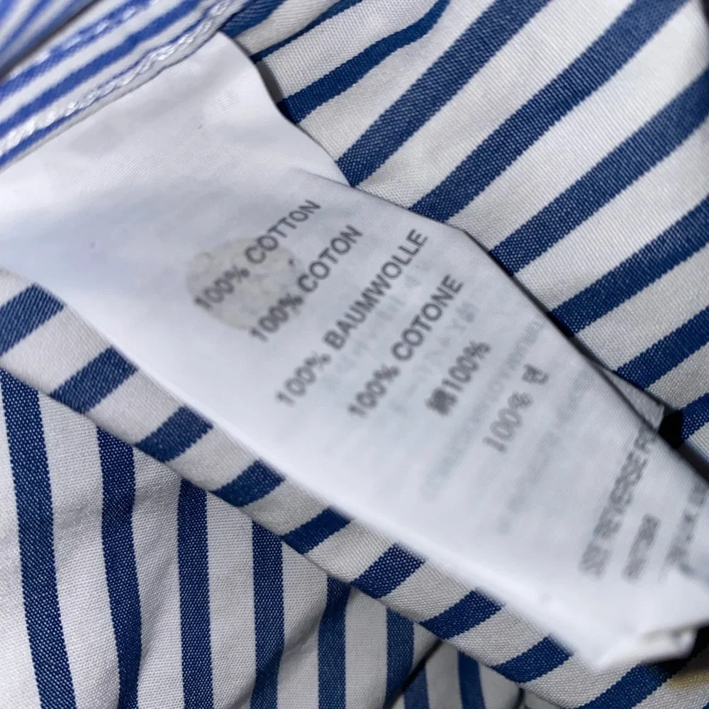 Jcrew multi pattern, Blue Striped Men's Shirt